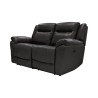 Love Seat Reclinable Madrid - Piel Gris Oscuro