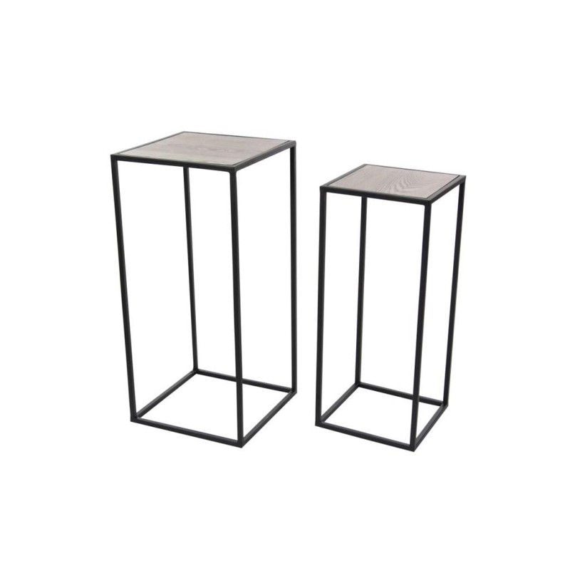 Set de 2 Mesas de Acento - Pedestal Metal