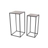 Set de 2 Mesas de Acento - Pedestal Metal