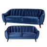 Sala Nicolai Sofá y Love Seat en Italian Velvet Midnight