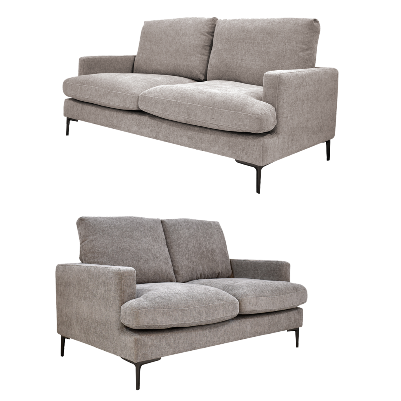 Sala Storm - Sofa y Love Seat - Dark Grey