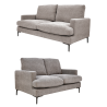 Sala Storm - Sofa y Love Seat - Dark Grey