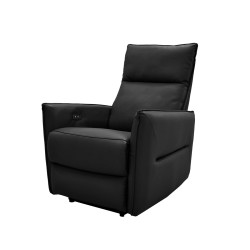 Sillón Reclinable Eléctrico Bianchi - Piel Negro