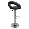 Banco Oval Para Barra - Vinipiel Negro