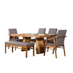 Comedor Verona 4 Sillas y 1 Banca