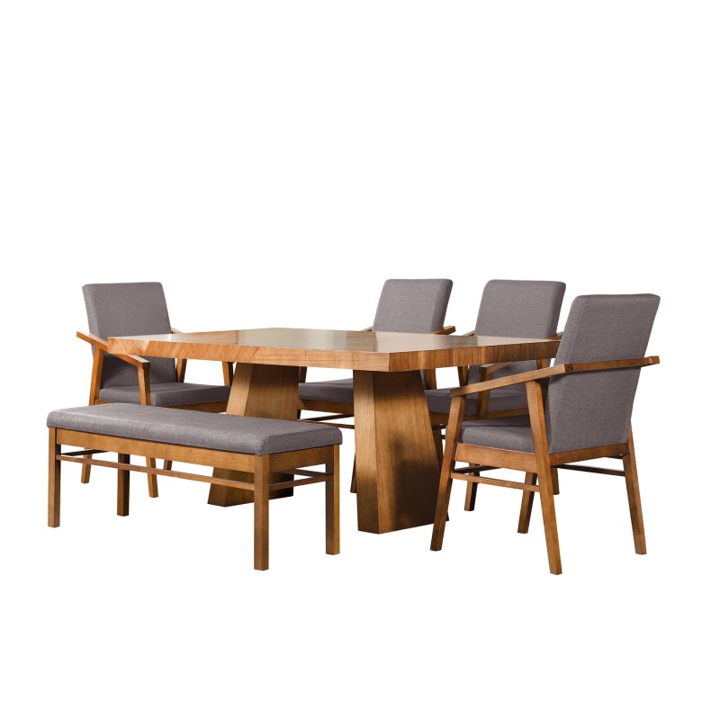 Comedor Verona 4 Sillas y 1 Banca