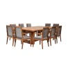Comedor London - Parota 10  Sillas Gris