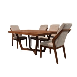 Comedor Ivana 6 Sillas - Nogal