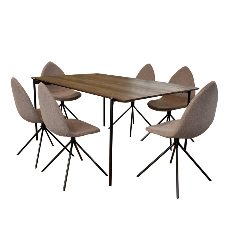 Comedor Iron 6 Sillas Adde