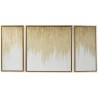 Set de 3 Cuadros de Arte con Lienzo Oro